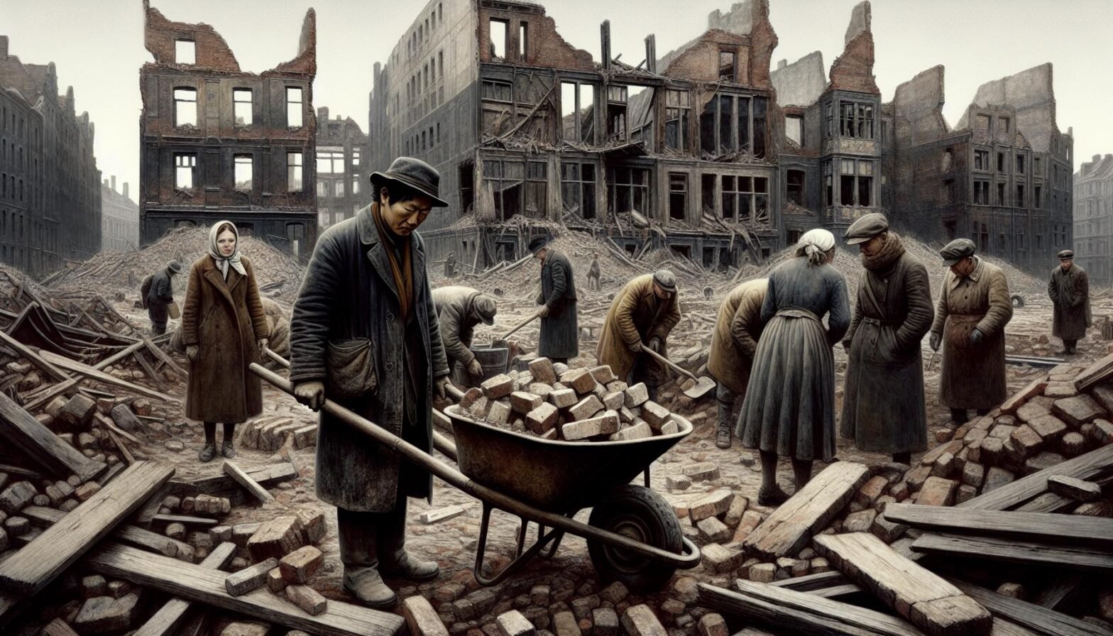 Timeline of global economic history showing growth and crises